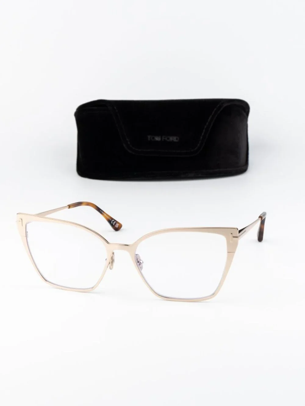 Tom Ford Women Eyeglasses Rose Gold Cat Eye FT6051-B 028 NEW AUTHENTIC